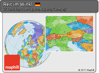 Political Location Map of Reit Im Winkl