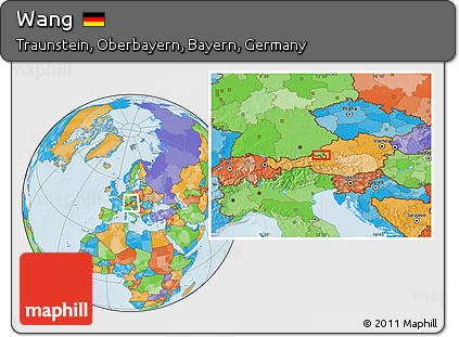 Political Location Map of Wang
