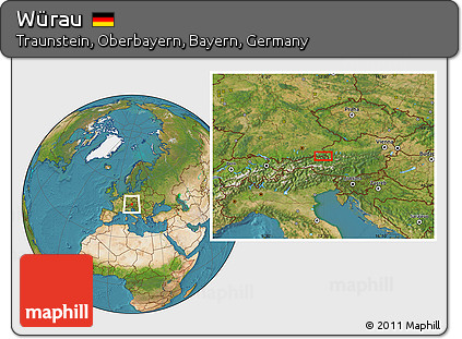 Satellite Location Map of Würau