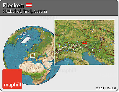 Satellite Location Map of Flecken