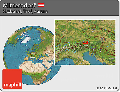 Satellite Location Map of Mitterndorf