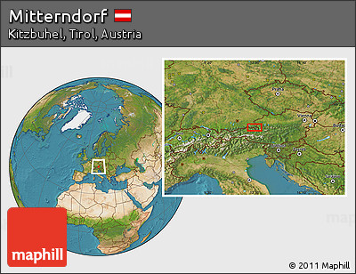 Satellite Location Map of Mitterndorf