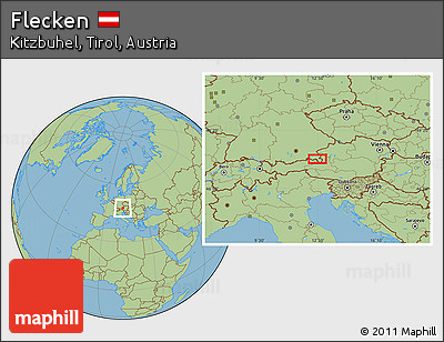Savanna Style Location Map of Flecken