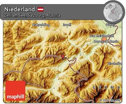 Physical Map of Niederland