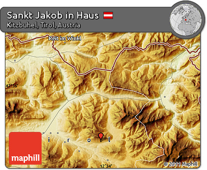 Physical Map of Sankt Jakob In Haus