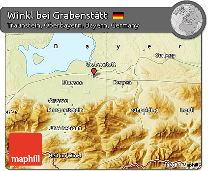 Physical Map of Winkl Bei Grabenstätt
