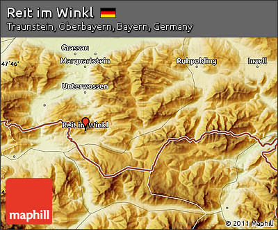 Physical Map of Reit Im Winkl