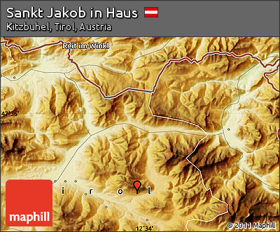 Physical Map of Sankt Jakob In Haus