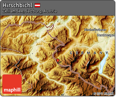 Physical Map of Hirschbichl