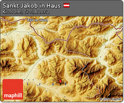 Physical Map of Sankt Jakob In Haus