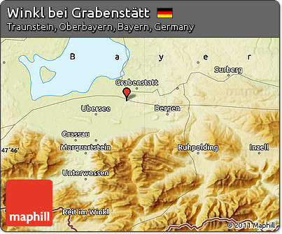 Physical Map of Winkl Bei Grabenstätt