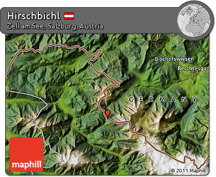 Satellite Map of Hirschbichl