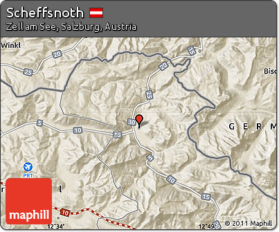 Shaded Relief Map of Scheffsnoth