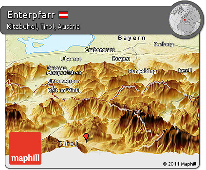Physical Panoramic Map of Enterpfarr
