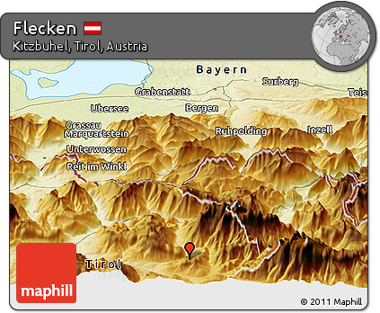 Physical Panoramic Map of Flecken
