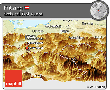 Physical Panoramic Map of Fritzing