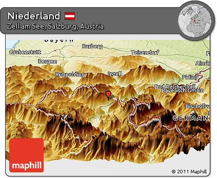 Physical Panoramic Map of Niederland