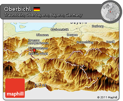 Physical Panoramic Map of Oberbichl