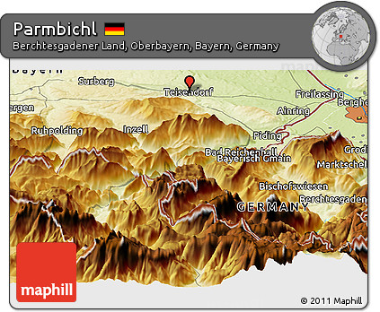 Physical Panoramic Map of Parmbichl