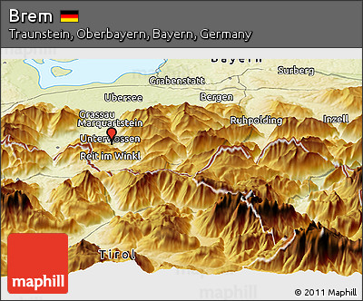 Physical Panoramic Map of Brem
