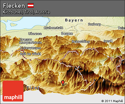 Physical Panoramic Map of Flecken