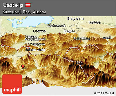 Physical Panoramic Map of Gasteig