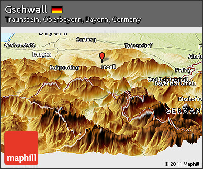 Physical Panoramic Map of Gschwall