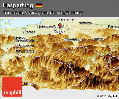 Physical Panoramic Map of Hasperting