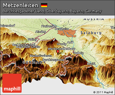 Physical Panoramic Map of Metzenleiten