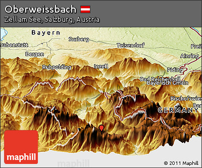 Physical Panoramic Map of Oberweissbach