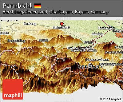 Physical Panoramic Map of Parmbichl