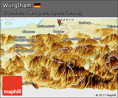 Physical Panoramic Map of Wörglham