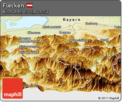 Physical Panoramic Map of Flecken