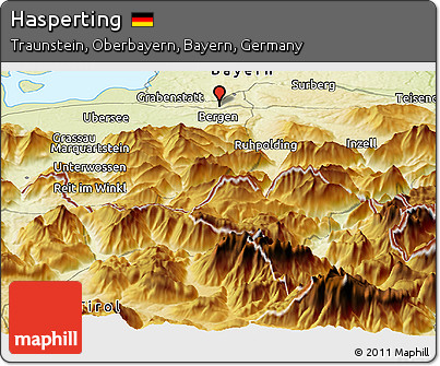 Physical Panoramic Map of Hasperting