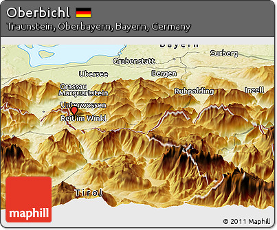 Physical Panoramic Map of Oberbichl