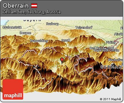 Physical Panoramic Map of Oberrain