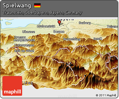 Physical Panoramic Map of Spielwang
