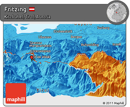Political Panoramic Map of Fritzing