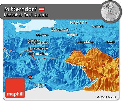 Political Panoramic Map of Mitterndorf