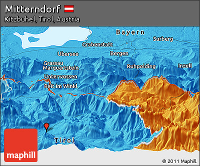 Political Panoramic Map of Mitterndorf