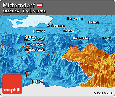 Political Panoramic Map of Mitterndorf