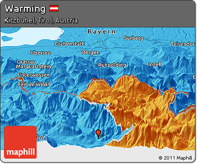 Political Panoramic Map of Warming