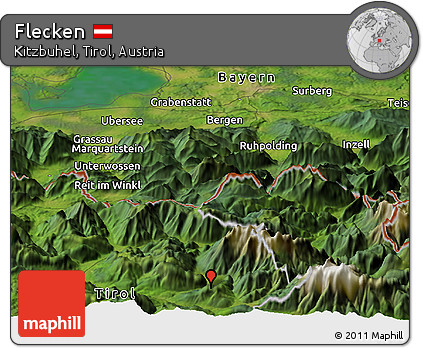 Satellite Panoramic Map of Flecken