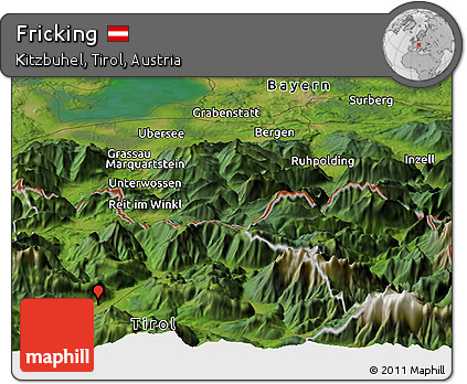 Satellite Panoramic Map of Fricking