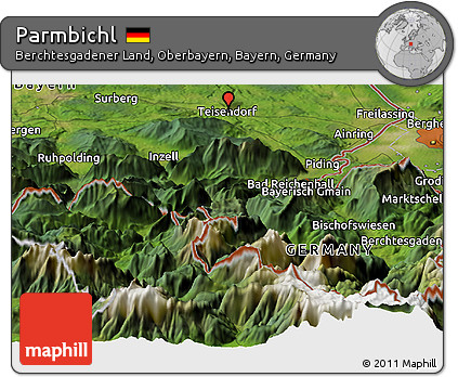 Satellite Panoramic Map of Parmbichl