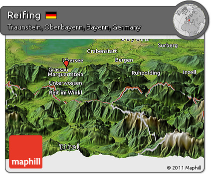 Satellite Panoramic Map of Reifing