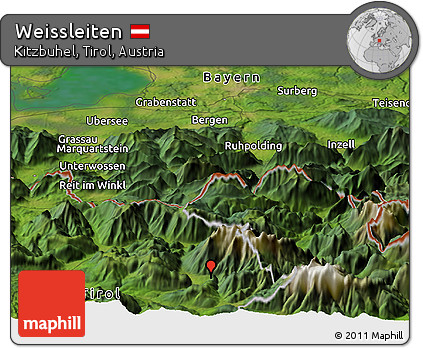 Satellite Panoramic Map of Weissleiten