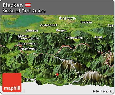 Satellite Panoramic Map of Flecken