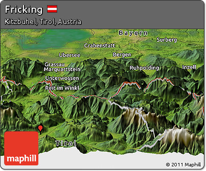 Satellite Panoramic Map of Fricking