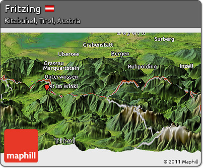 Satellite Panoramic Map of Fritzing